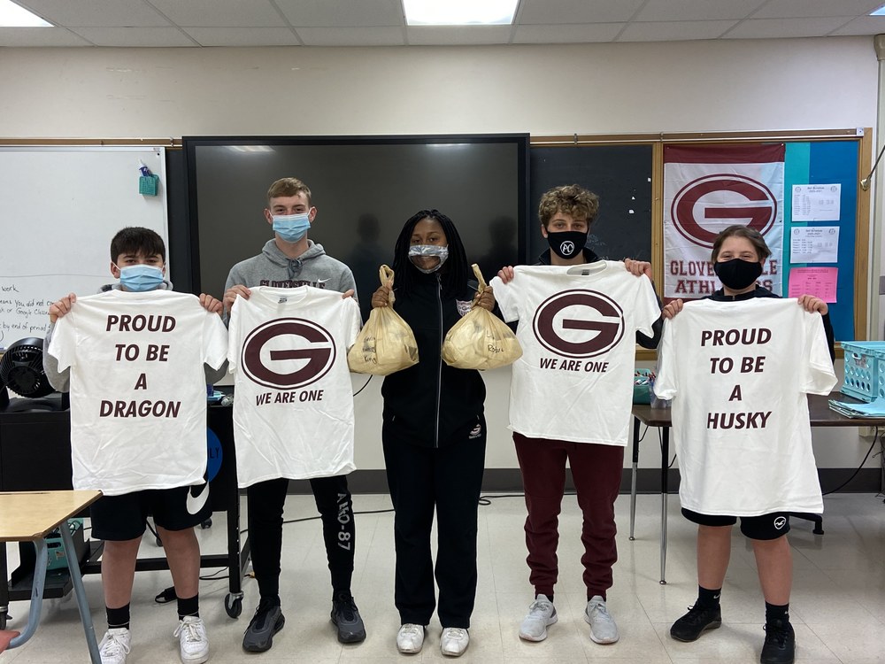 The Class of 2023 still has Team Husky and Team Dragon shirts for sale