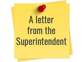 Letter from Superintendent of Schools