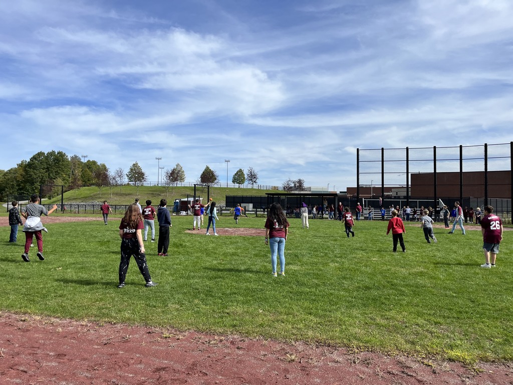 Sixth graders enjoy a September game of kickball