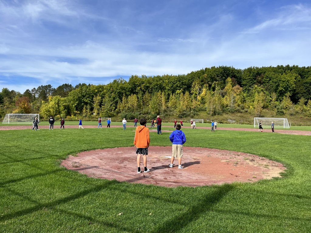 Sixth graders enjoy a September game of kickball