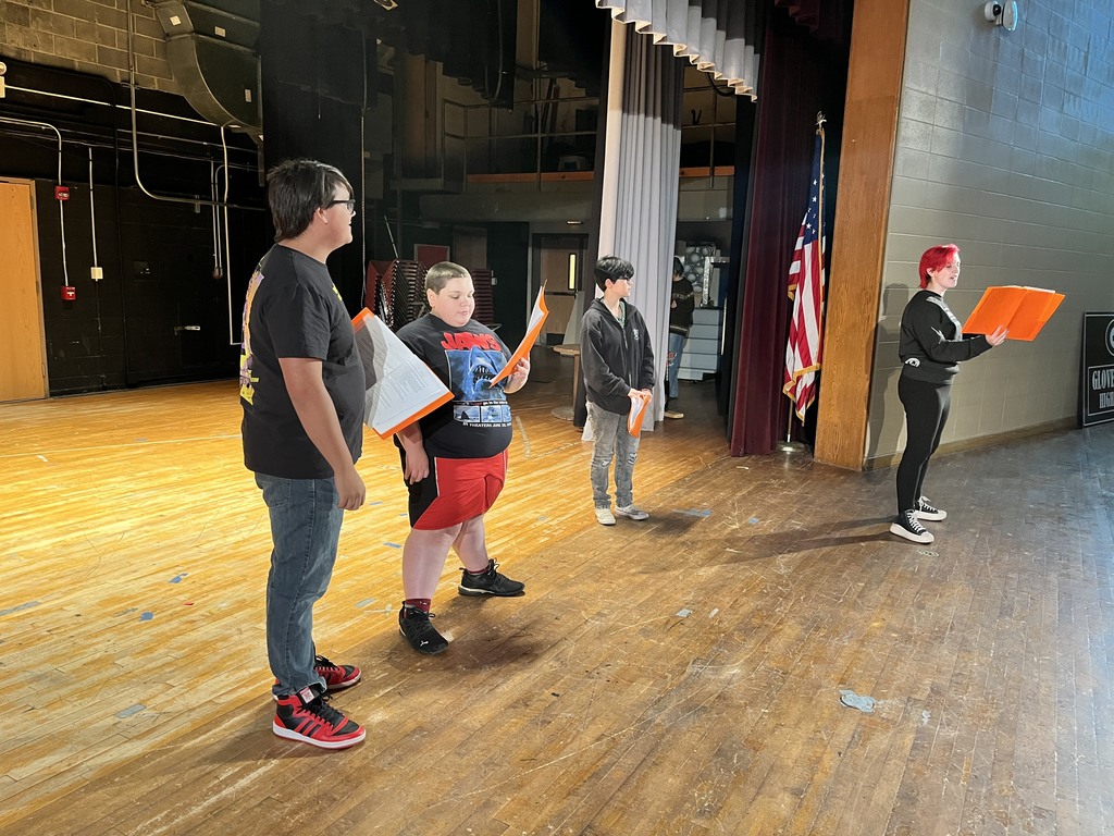 GHS scholars rehearse for this year’s fall play, a comedy “How to Get into College” by Don Zolidis.  Performances will be November 3,4, and 5.