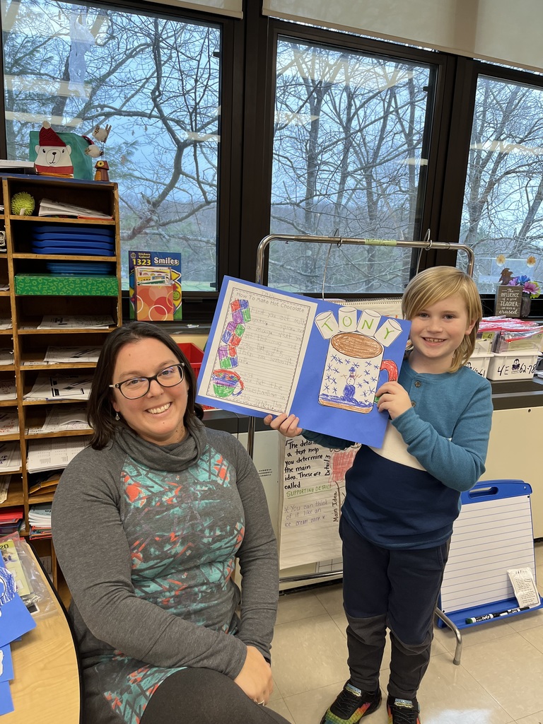 Mrs Naselli’s second grade scholars practiced both their sequencing and public speaking skills today when they sequenced how to make hot chocolate. The class (especially Mrs Naselli) is hoping for some snow later in the week so they can enjoy some hot cocoa. 