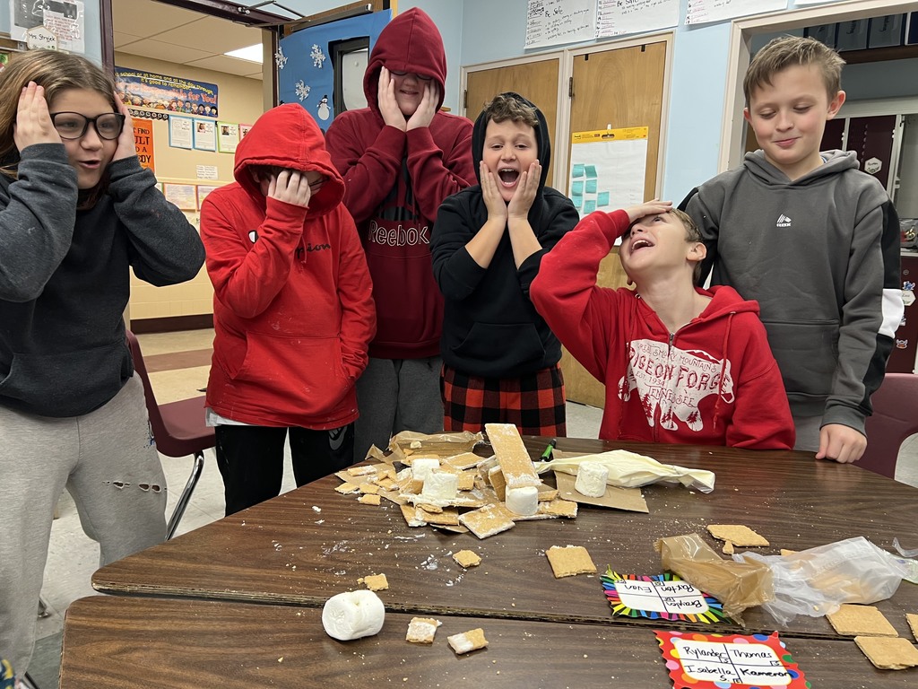 Before leaving for holiday break kid wind club fifth graders made on shore and off shore wind turbine hunger bread houses. They were all winners because they got to eat their masterpieces. 
