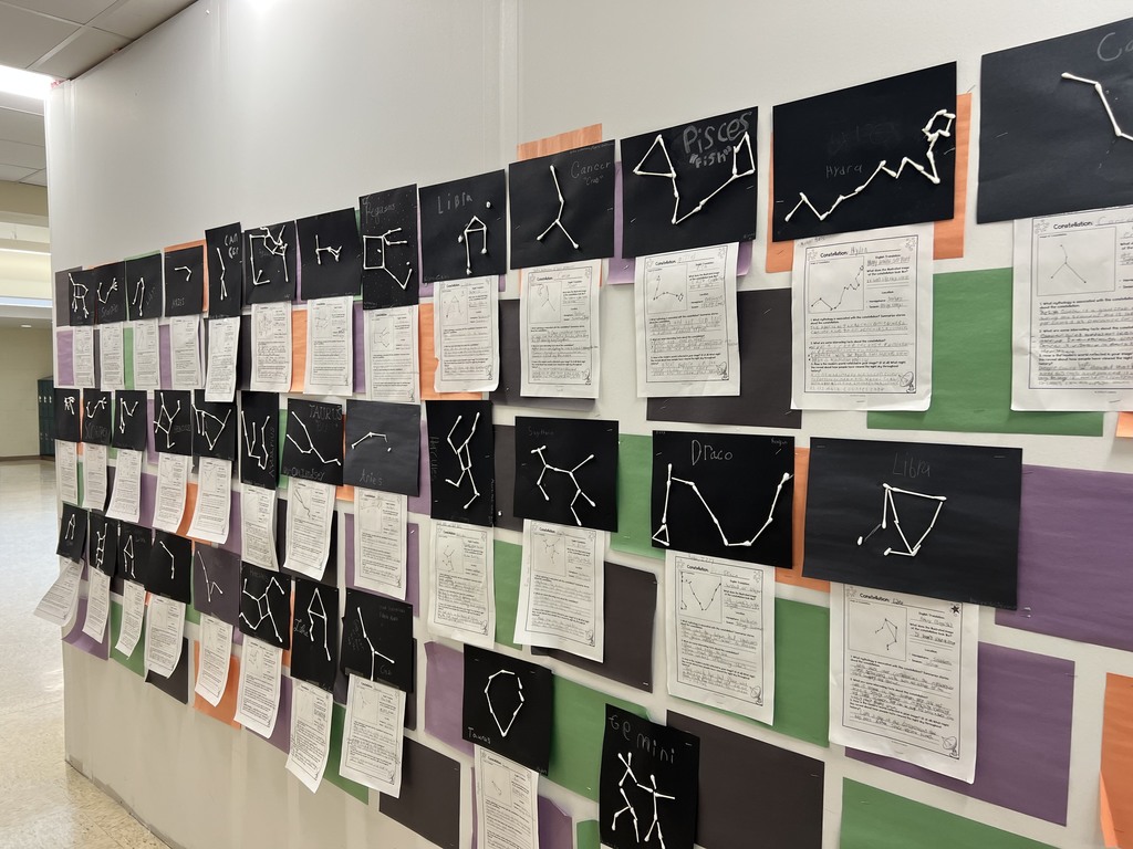 Mrs Millers 6th grade science scholars are learning about space. Today they researched constellations and created these awesome informational projects!