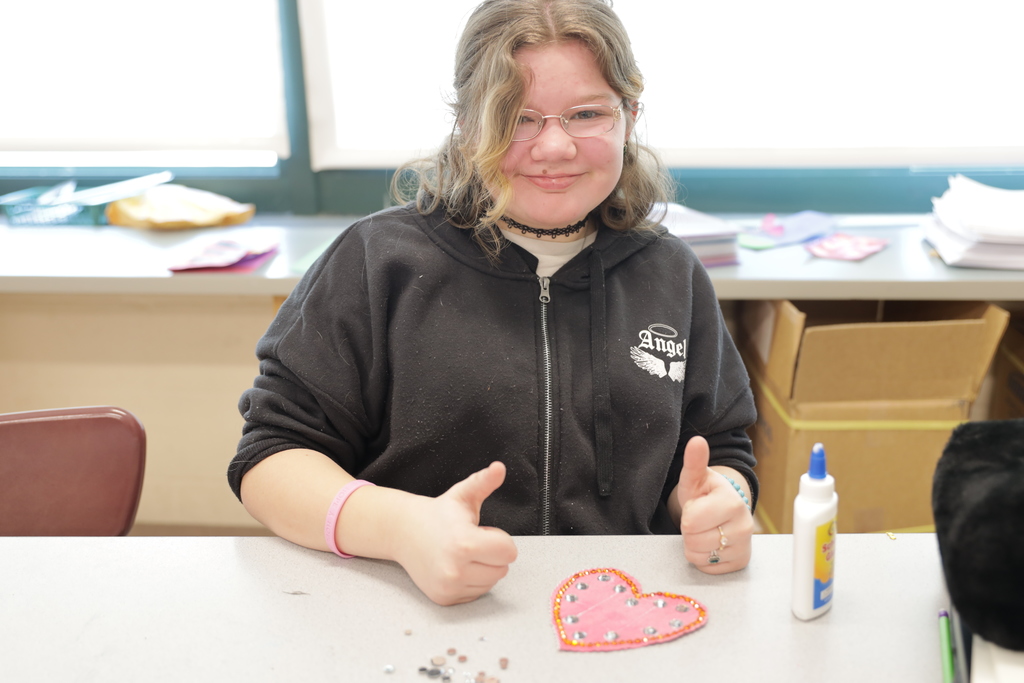 Mrs Wheeler's 7th grade scholars made Valentine's Day cards for the senior citizens in our community. Fulton County Office for Aging & Youth will be delivering them with the seniors' meals on Valentine's Day.