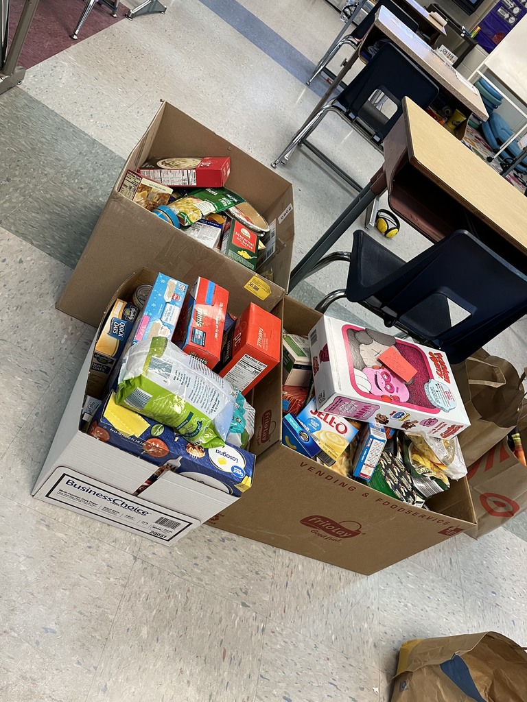 4th grade kindness club did a good drive for the past 2 weeks and we have collected 168 food items to be donated to the community. 